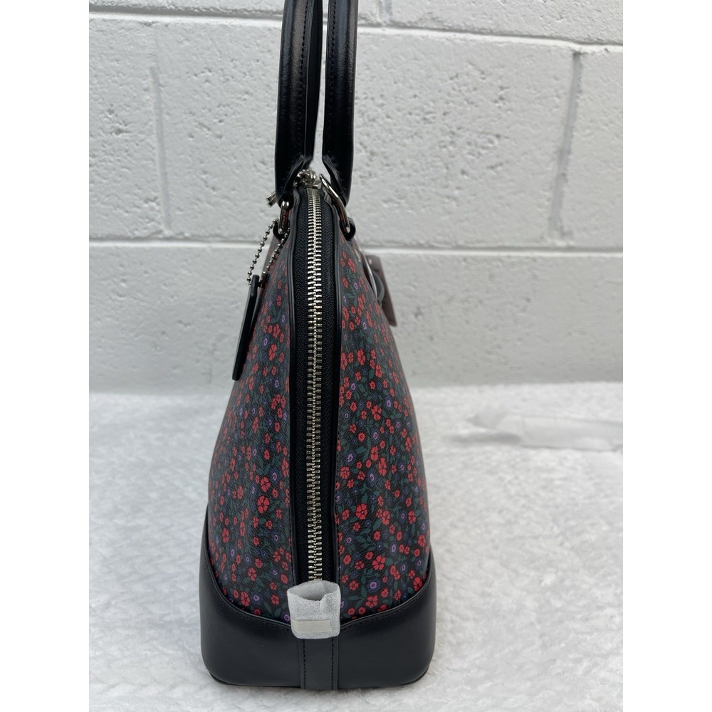 Coach Sierra Bag in Ranch Floral print Coated Canvass Leather Base & Handle NWT - Picture 7 of 11